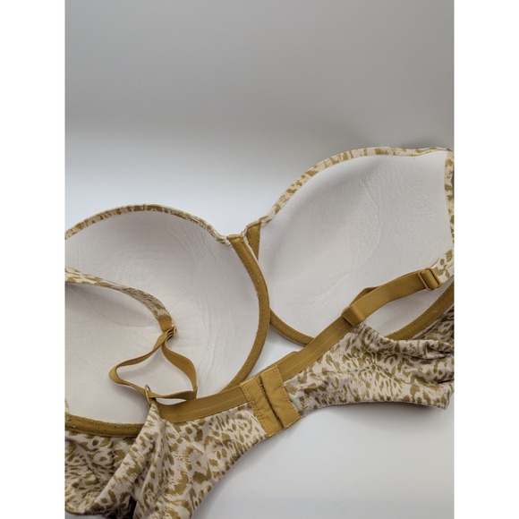 Victoria's Secret Lined Perfect Coverage Bra Leopard Cheetah 38D Nylon Soft - Picture 4 of 7